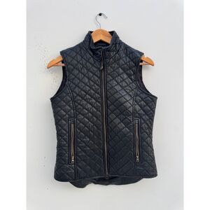 Outback Trading Co. Bunbury Quilted Genuine Leather Vest Black Size M